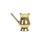 Brass Kalash Lota Pot Utensil Drinkware for Pooja Puja Kit Indian Traditional Festival Diwali Decorations Purpose for Temple Home Office Pure Brass Vessel Lota Gift Pooja Item (Size:-3"X2")(Golden)