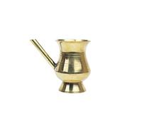 Brass Kalash Lota Pot Utensil Drinkware for Pooja Puja Kit Indian Traditional Festival Karwachauth Pooja Purpose for Temple Home Office Pure Brass Vessel Lota Gift Pooja Item(Size:-4"X2.5")(Golden)