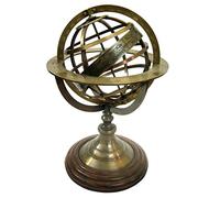 Brass Nautical Sphère armillaire en finition antique 20,3 cm
