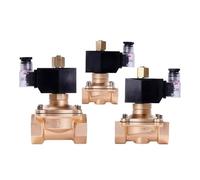Brass Normally Open Solenoid Valve 1/2" 3/4" 1" 2" Female Thread Electric Water Valve 12V 24V 110V 220V(EPDM-SEAL_24VAC_OPEN)