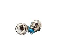 Brass plated nicekl momentary push button 8mm diameter arc metal switch with solder pins NWPNLXEA