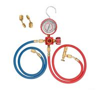 Brass R22 Manifold Gauge Kit High Low Pressure Dials