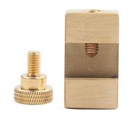 Brass Ruler Locating Block | Quick - Adjust Knob for Woodworking & Metalworking | Accurate Marking Tool for 26mm Steel Rulers/DIY Projects/Workshop Use | 40x10x20mm Hardware