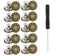 Brass Screw Button Set 17mm for Pants Brass Screw Button Set(D)