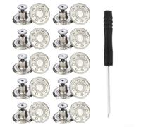Brass Screw Button Set 17mm for Pants Brass Screw Button Set(H)