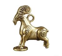 Brass Sheep Charm Pendant 27x40mm Vintage Style | Creative pour retro design, 27x40mm size, solid brass material, unique sheep shape, desk ornament