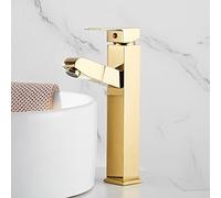 Brass Sink, Basin Faucet Hot and Cold Water, Single Lever Pull Out Mixer Tap for Bathroom Sink,High