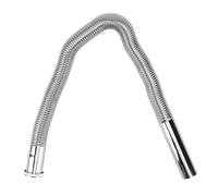 Brass Sink Drain Pipe | Flexible Corrugated U Shape for Odor Control | G1-1 / 4in Bathroom Wash Basin Drain Tubing/Kitchen Sink Plumbing | Silver Finish