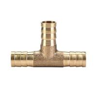Brass T 3 - Way Hose Connector | 6/8 / 10 / 12mm Barbed Fittings for Pneumatic/Water/Oil/Gas/Fuel | 5pcs Well - Made Copper Joiner for Motorized Tools & Home Piping (10mm)