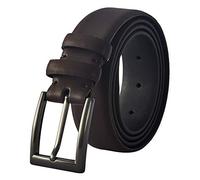 BRASS TACKS Leathercraft POIGNÉES EN LAITON (maroquinerie) Ceinture habillée en cuir véritable pour hommes (marron, 36''-38''taille ajustable)