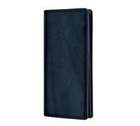 BRASS TACKS Leathercraft Portefeuille vintage en cuir pleine fleur pour homme - Boîte cadeau minimaliste en cuir pleine fleur pour homme - Blocage RFID - Porte-cartes vintage fait à la main