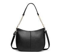 BRASS TACKS Leathercraft Sac à bandoulière pour femme, mini sac fourre-tout avec fermeture éclair, 6.5 liters sac à main en forme de croissant pour le travail, l'école, les voyages, cadeau