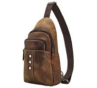 Brass Tacks Leathercraft Sac Banane Vintage en Cuir Pleine Fleur résistant à l'eau