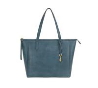 BRASS TACKS Leathercraft Sac fourre-tout en cuir pour femme - Grande capacité de 16 l - Sac à bandoulière - Bleu encre, bleu clair, Large