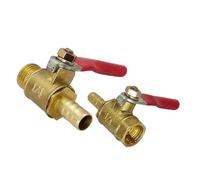 Brass valve 6 8mm 10mm 12mm Hose Barb 1/8'' 1/4'' 1/2'' Male Female Barbed Thread Connector Copper Pipe Fitting Coupler Adapter(8MM TUBE_1/2")