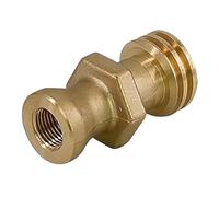 Brass Valve Connector, Male Thread Tank Fitting Adapter, 3x2 Inches Gas Connector with Leak Guard, Solid Brass Adapter, Thread Valve Coupler with Secure Style, Grill Accessory for Outdoor Cooking