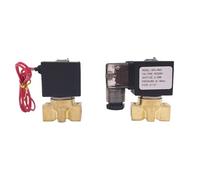 Brass Water Mini Solenoid Valve Port 1/4 Inch 1/1.5/2/2.5/3mm Normally Close Wring Lead 220V Zero Pressure Start Valve(3mm 7bar,AC110V_W1101X)