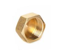 Brass Water Pipe Fitting Cover Raccord de tuyau en laiton à filetage femelle 1/8", 1/4", 3/8", 1/2", 3/4", tête hexagonale, embout en laiton, adaptateur de connecteur de coupleur(1/8")