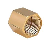 Brass Water Pipe Fitting Cover Raccords de raccords hexagonaux à filetage femelle 1/8", 1/4", 3/8", 1/2", 3/4", raccords de tuyaux en cuivre, adaptateurs for eau, carburant, gaz(1-4)
