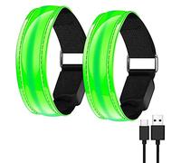 Brassard à LED, brassard clignotant Feux d'exécution for les coureurs Hommes et femmes, bracelet de sécurité de sécurité à LED réfléchissant Bracelet à LED for le jogging, cyclisme, chien marchant en