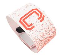 Brassard de Capitaine de Football Haute Visibilité Orange Blanc | Nylon, Caoutchouc et Polyester, Usage Rapide Pré-match, pour Entraînement D’équipe et Capitaines