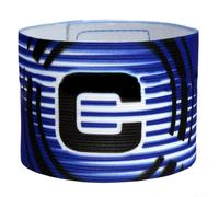 Brassard de capitaine de football réglable en nylon avec élastique sécurisé pour l'identification des sports d'équipe en couleur rouge (bleu)