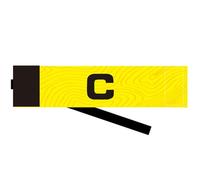 Brassard de Capitaine Personnalisable avec Texte ou Logo, Bande scratch Ajustable pour Football, Qualité Durable pour Adultes et Enfants (Jaune)