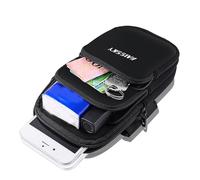 Brassard De Course - Manchon En Nylon Néoprène | Bracelet De Fitness Réglable De 6 Pouces | Sac De Sport Unisexe Avec 3 Poches Zippées Pour Un Rangement Sécurisé Du Téléphone Et Des Clés Pendant Les E