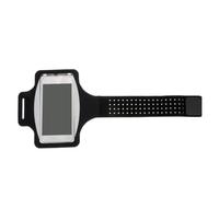 Brassard de Course pour Téléphone en Nylon Noir, Léger et Antichoc | Déverrouillage par Empreinte Digitale, Pochette Portable, pour Running et Sports, Fente Carte