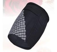 Brassard de Course Réfléchissant Portable Multi-Usage en Polyester Noir | Grosse Capacité, Rangement Ordonné, Absorbe la Sueur, pour Running et Randonnée, Cartes Bancaires, Argenté