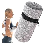 Brassard de course - Support de téléphone - Étui de sport respirant avec poche zippée - Sangle d'entraînement antidérapante - Grande capacité pour les mouvements, le jogging, le fitness, les