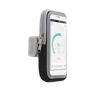 Brassard de Course Universel avec étui téléphone, Support Antichoc for Le Jogging, Fitness et la Salle Sport. Pochette for Portable pour La Gym, La Course Et Le(White)
