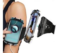 Brassard de course universel, rotation à 360 degrés pour enlever le support de téléphone portable, compatible avec iPhone 11 12 X Xr Xs Max 11/12 Pro Samsung S9+ S10+ Plus