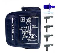 Brassard de pression artérielle de petite taille de 17 à 22 cm avec 6 connecteurs, brassard réglable compatible avec d'autres moniteurs BP, poignets de rechange pour bras d'enfants (bleu marine)