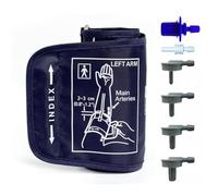 Brassard de pression artérielle de petite taille de 17 à 22 cm avec 6 connecteurs, brassard réglable compatible avec d'autres moniteurs BP, poignets de rechange pour bras d'enfants (bleu indigo)
