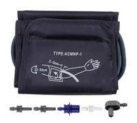 Brassard de pression artérielle - Tour de bras moyen - 22 à 32 cm - Portable - Pour moniteur de pression artérielle automatique - Réglable - Pour personnes âgées, adultes et enfants - Bleu - 22-32 cm