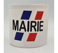 Brassard De Sécurité Identification - Mairie Drapeau Bleu Blanc Rouge - Blanc