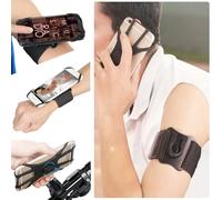 Brassard de Sport, 3 en 1 Brassard Telephone Sport et Support Téléphone Vélo, Porte Telephone Rotative à 360° Brassard pour Smartphone, Support Telephone Course Compatible pour téléphone de 4,5" à 7"