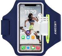 Brassard De Sport Avec Airpods Clé De Voiture Poche Zippée,Brassard De Téléphone Brassard Smartphone Sport Résistant À L'eau Pour Iphone 16/15/14 Pro Max/13 Pro/12 Pro Max/Xr/Xs Running Armband 6.9