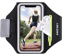 Brassard De Sport Avec Poche Écouteur Universel Brassard Course Brassard Telephone Pour Iphone 15 14 13 12 11 Pro Max Xr Xs X 8 7 Samsung Galaxy A51s/S10+/S9/S8/S7 Jusqu'à 6.9" Pour Jogging Cyclisme
