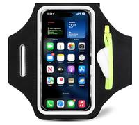 Brassard de Sport avec Poche Zippée - Smartphone Running Brassard pour iPhone 16/15/14 Pro, Galaxy S25 Edge/S25/S24/S23, Huawei, Xiaomi, Google Pixel jusqu'à 6,8" pour Jogging, Cyclisme et Gym