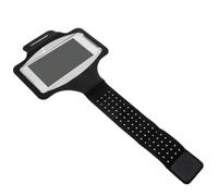 Brassard de Sport pour Téléphone, Nylon Noir, 6 Pouces, Fente Carte | Résistant à L’eau, Accès Tactile, Déverrouillage par Empreinte, pour Course et Exercice, Format Noir