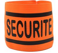 Brassard Élastique Marqué Securite 2 Bandes - Orange Fluo