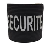 Brassard élastique marqué SECURITE - noir - marquage gris réfléchissant