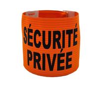 Brassard Élastique Marqué Securite Privee - Orange Ii
