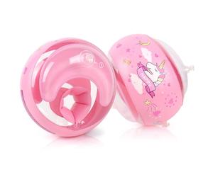 Brassard Enfant 1-6 Ans, Brassard Gonflable Bebe, Brassard Piscine Enfant pour Bebe avec 6 Airbags Indépendants,Brassard Piscine avec Pompe à Air 11-30kg-Rose