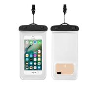 Brassard étanche pour téléphone portable pour la natation, le surf, la plage (018 Blanc)