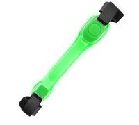 Brassard LED pour courir - Bracelets LED Slap, les lumières d'avertissement brillent sur le bracelet flash foncé pour promener le chien à vélo la nuit, 2nd Generation Silicone Armband-Red, Voir