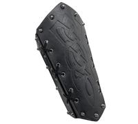 Brassard médiéval en relief - Protège-poignet réglable en cuir synthétique - Accessoires de jeu de rôle - Seau médiéval - Bracelet pour GN, b, taille unique