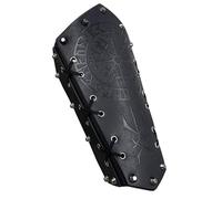 Brassard médiéval en relief - Protège-poignet réglable en cuir synthétique - Accessoires de jeu de rôle - Seau médiéval - Bracelet pour GN, F, taille unique